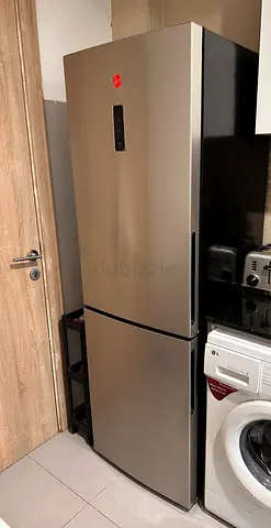 Hoover 2-Door Frost-Free Fridge Freezer - Stainless Steel Finish