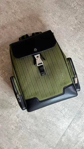 Rimowa Green and Black Structured Backpack with Side Pockets
