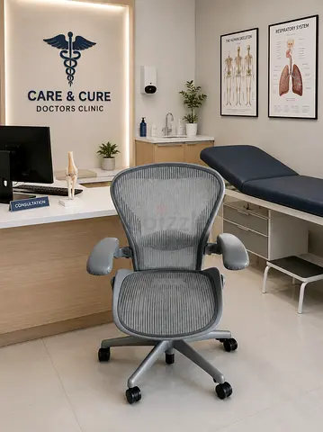 Herman Miller Ergonomic Mesh Office Chair - Grey, Good Condition