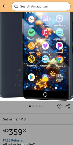 MECHEN Model H10 160GB MP3 Player with Bluetooth WiFi, play store Android 13 Music Player with Spot
