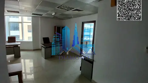For annual rent: a fully equipped, partitioned, and furnished office in Horizon Towers (Business Tower D), Ajman.