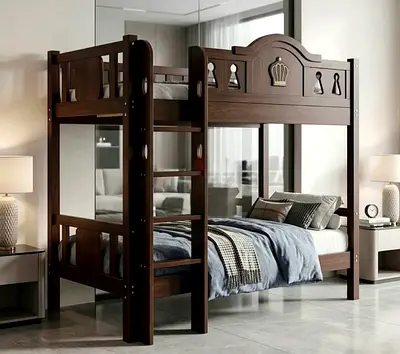 Wooden Bunk Bed for Kids
