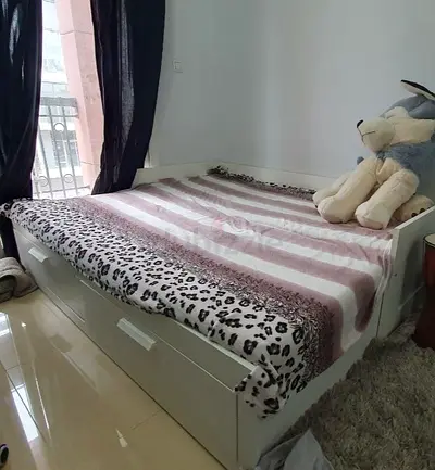 King size bed which can be folded and used as day sofa with 2 big drawers and 2 mattreses.