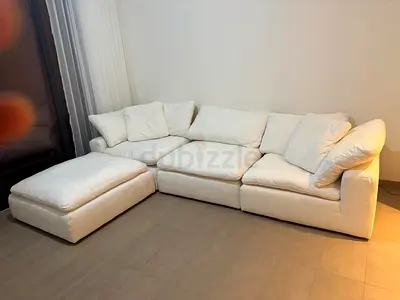 Feather filled cloud sofa