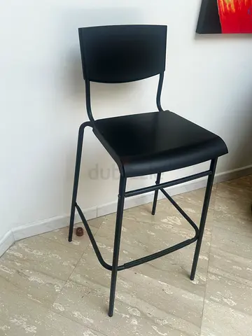 Black IKEA STIG Bar Stool