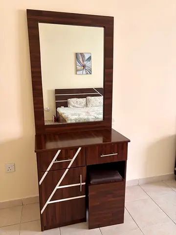 Solid Wooden Dressing Table with stool