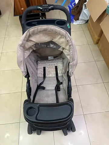 Junior Baby Stroller in Beige and Black