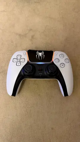 Sony PS5 DualSense Controller - White with Spider decal, Good condition