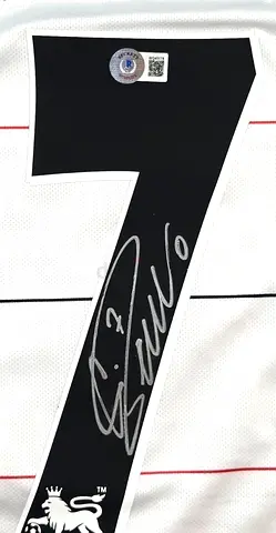 Cristiano Ronaldo Signed Manchester Beckett witnessed
