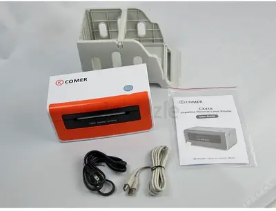 Comer CX41B Logistics Thermal Label Printer with Stand and Cables - Good Condition