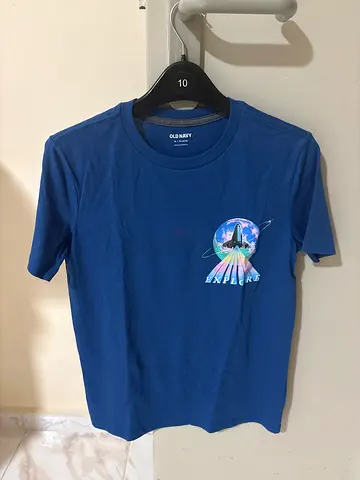 Blue graphic t-shirt - , casual cotton tee