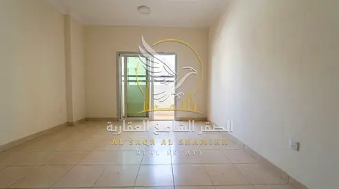 One bedroom and living room for annual rent in Al Qulayaa Sharjah Spacious area balcony panoramic view central air conditioning