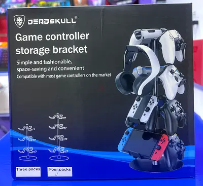 DEADSKULL Multi-Controller & Headset Storage Stand – 4-Pack