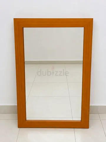 Large Wooden Frame Wall Mirror