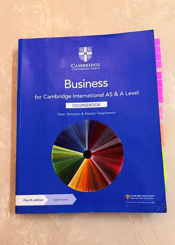 A level business textbook
