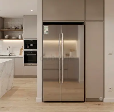 Stainless Steel Side-by-Side Refrigerator Freezer – Excellent Condition | Spacious Storage | Premium