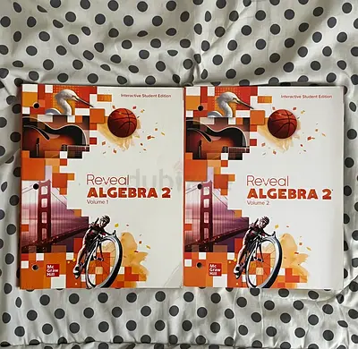 McGraw Hill Reveal Algebra 2 books volume 1 & 2