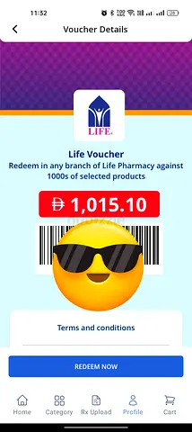 Life Pharmacy Voucher - AED 1,015.10