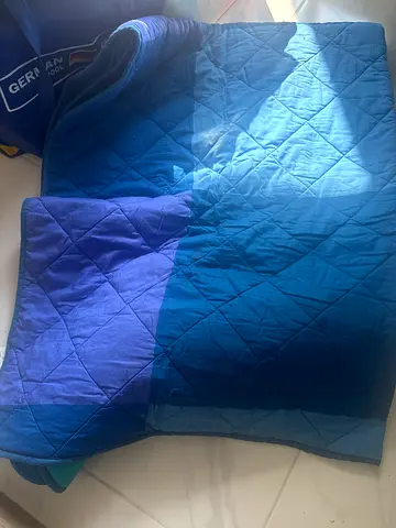 Blue quilted bedspread / blanket - good condition