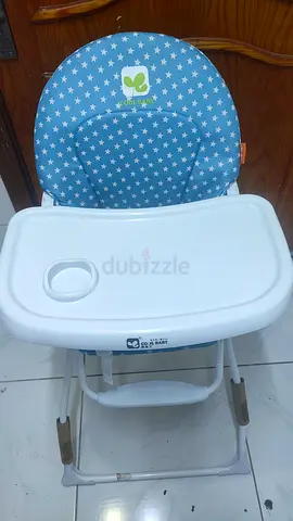 Blue Star Pattern Foldable Baby High Chair