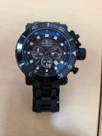 Invicta men's black chronograph sports watch - pre-owned