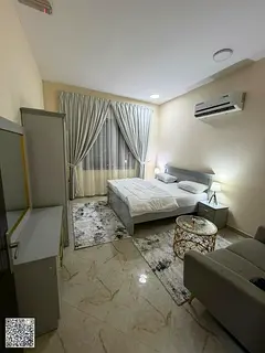One-bedroom apartment with a roof terrace for annual rent in Al Jurf 2, Ajman