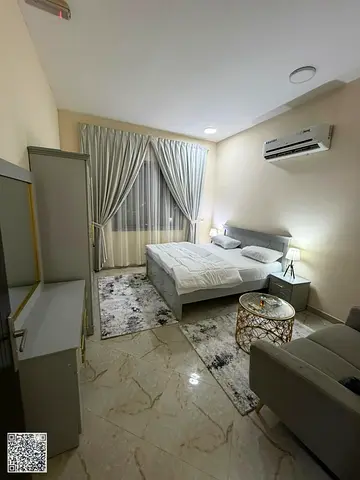 One-bedroom apartment with a roof terrace for annual rent in Al Jurf 2, Ajman