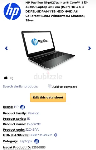HP LAPTOP for Spare parts