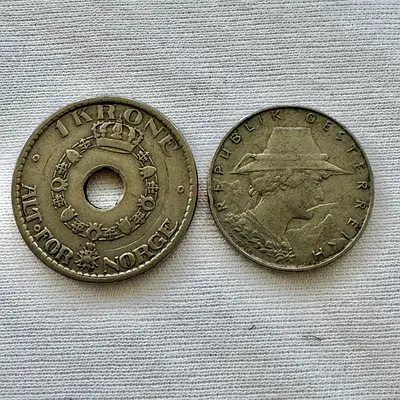 1925 Norway and Austria Set (old antique coins)