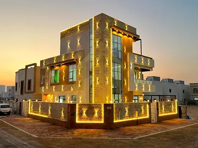 Corner villa for sale directly from the owner - 3 floors - with a swimming pool - water and electricity included