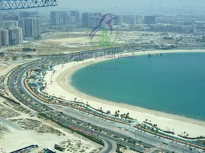 Luxury two Bedroom Apartment in La Plage Tower Sharjah Sea View of Al Mamzar Dubai All Master Bedrooms Parking