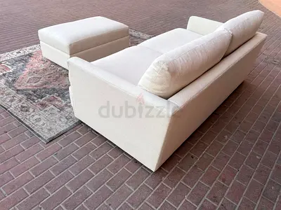 Crate&Barrel Lounge Deep 3 Seater Sofa Beige without footstool
