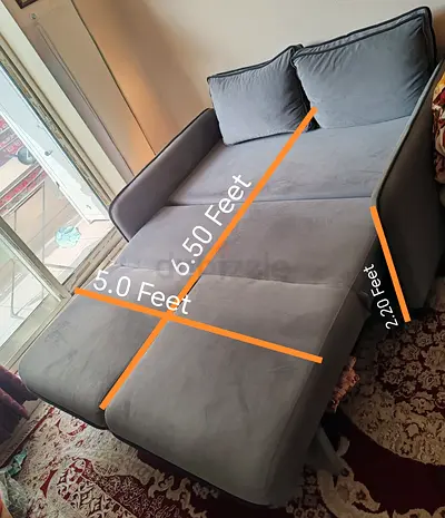 Double Sofa cum Bed with storage