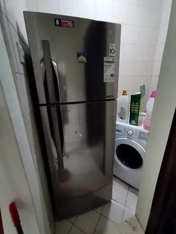 LG Silver 2-Door Refrigerator - Good Condition, Energy Efficient