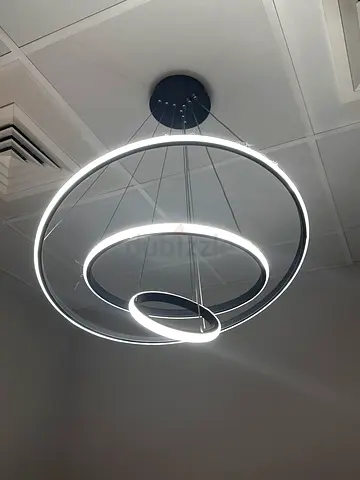 3 Modern LED Circular Pendant Light - Triple Ring