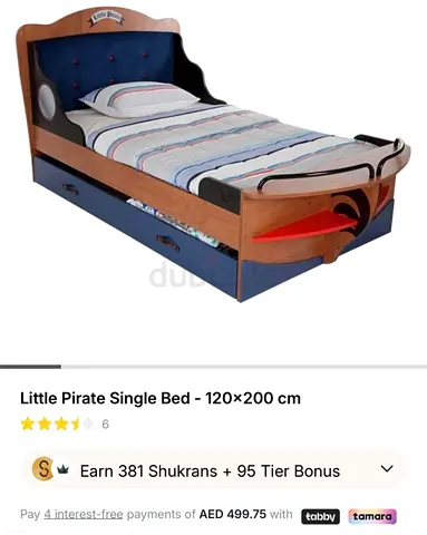 Little Pirate Bed, table, storage, drawer and baby crib