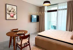 Furnished Studio | Peninsula Two | Balcony | Burj Khalifa View