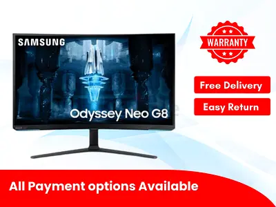 Samsung 32 Inch Monitor | Odyssey Neo G8 | Gaming Monitor | Curved Monitor | Warranty LS32BG850NUX