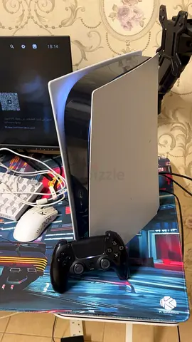 Playstaion 5 with controller and wires
