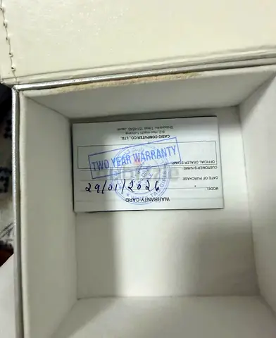Casio Used watch box with original two-year warranty card (empty)