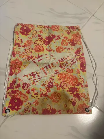 Vans - Original- Floral drawstring backpack / gym bag - lightweight canvas
