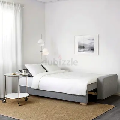 IKEA GRÄLVIKEN 3-seat sofa-bed in grey - excellent condition