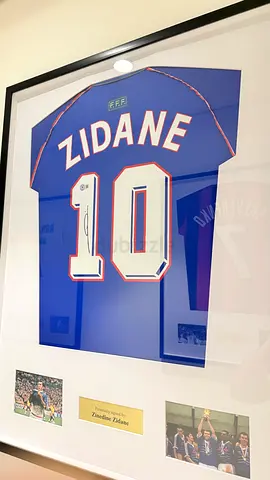 Framed and Signed Zinedine Zidane France 1998 World Cup Jersey - Authenticated