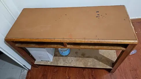 50 AED - Wooden Desk/console table with lower shelf