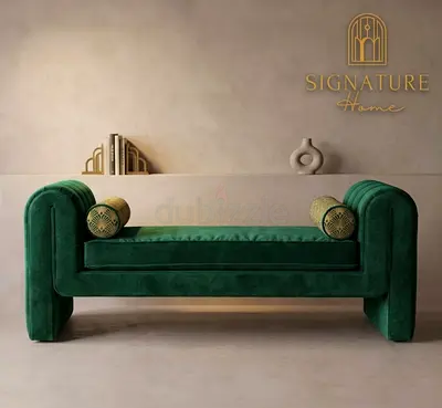 Emerald Green Velvet Bench / Daybed - Modern Signature Home Style