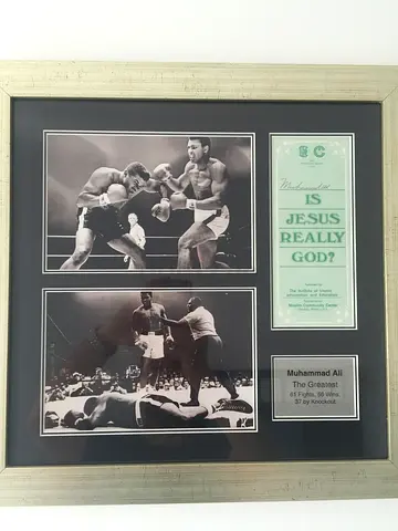 Framed Muhammad Ali Sports Memorabilia Collage