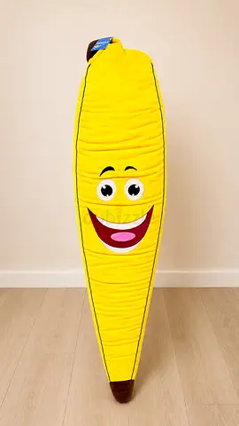 Giant Plush Banana Toy with Smiley Face (~170 cm) - Soft Cushion - Decor