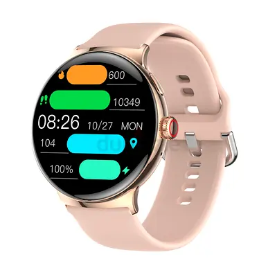 Hie- Q Japan GT4 Mini Smart Watch with Heart Rate, Steps & Notifications - Pink