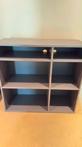 Ikea Grey 6-Cube Storage Shelf / Bookcase - Good Condition