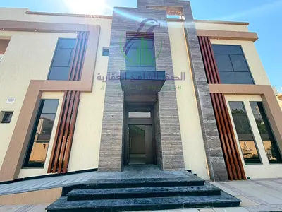 Luxury first-tenant villa for annual rent in Al Goaz Sharjah 5 master bedrooms spacious hall modern finishes covered parking and up to 12 payments